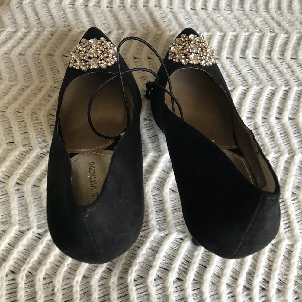 Adrienne Vittadini Jewel Encrusted Heel Pumps New - Picture 4 of 8